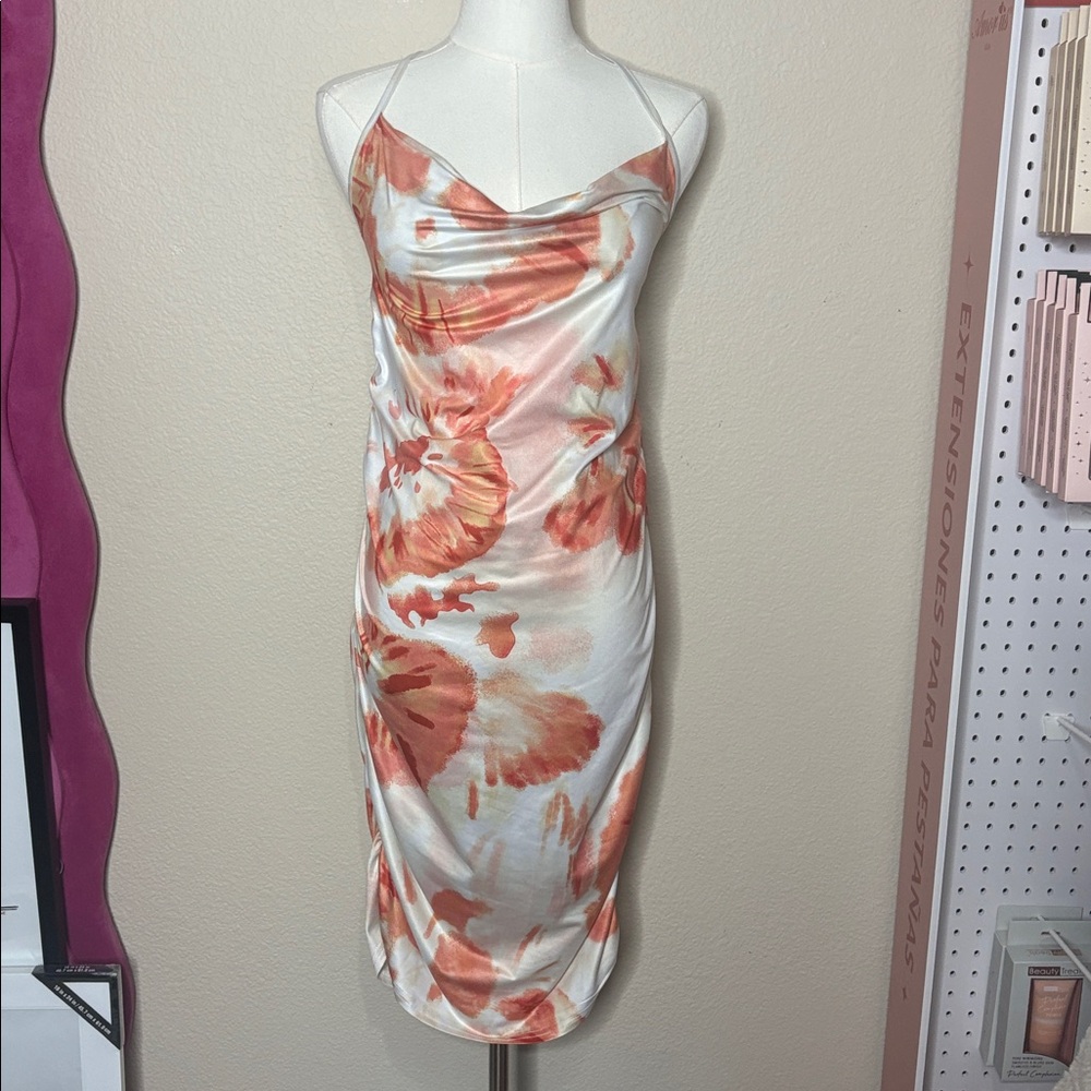 Chic Floral Halter Dress